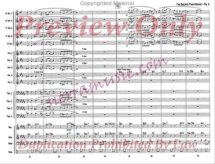 The Second Time Around (Pro) Jazz Ensemble scores gallery preview page 7