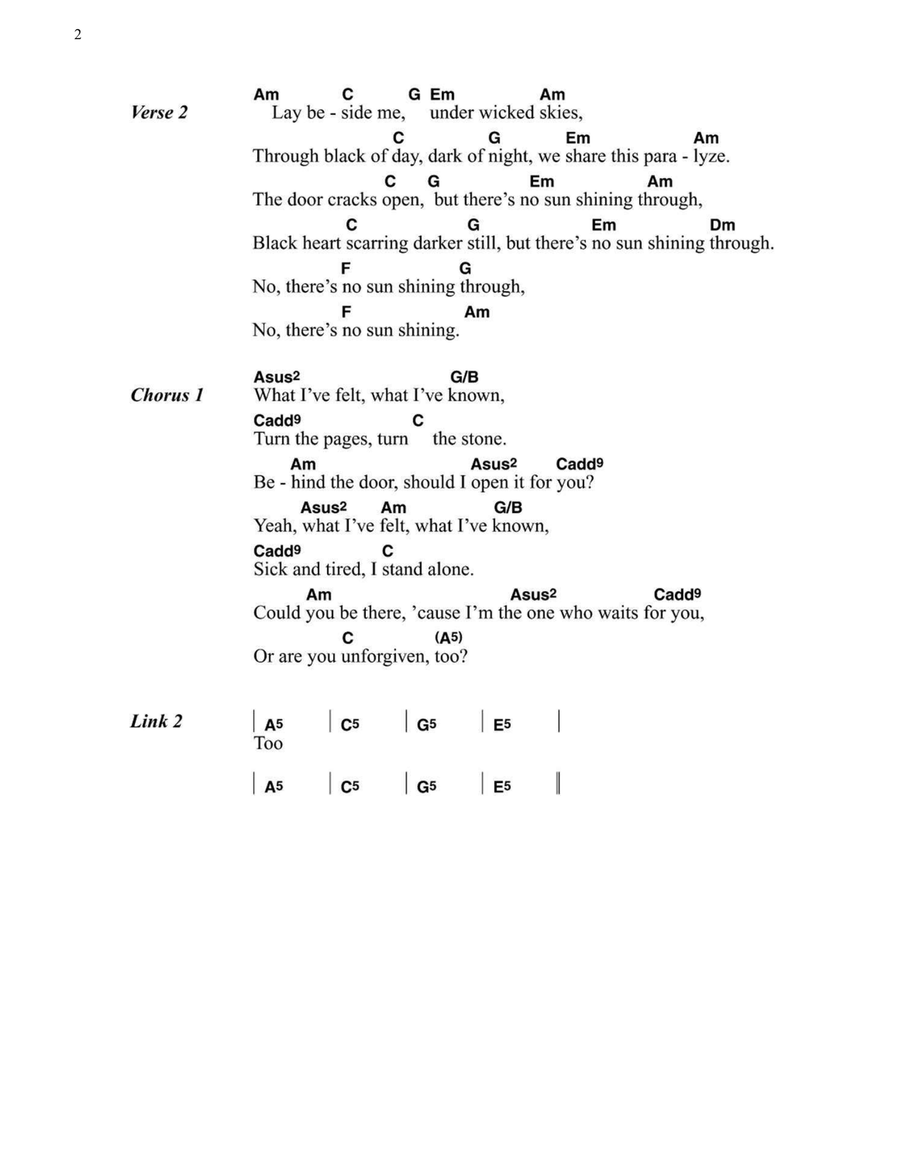 The Unforgiven II Electric Guitar scores gallery preview page 2