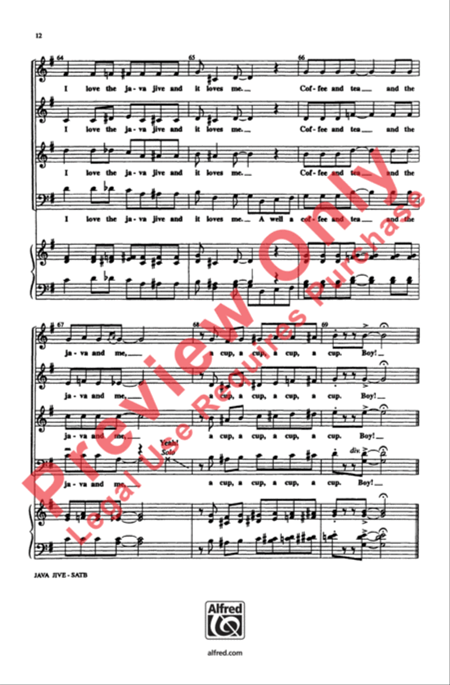 Java Jive 4-Part scores gallery preview page 12