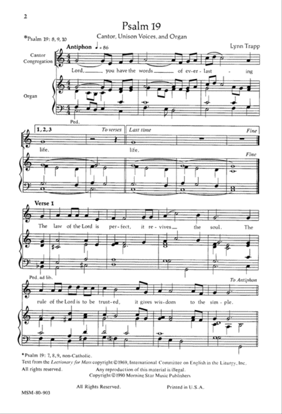 Psalm 19/Gospel Acclamation 4-Part scores gallery preview page 1