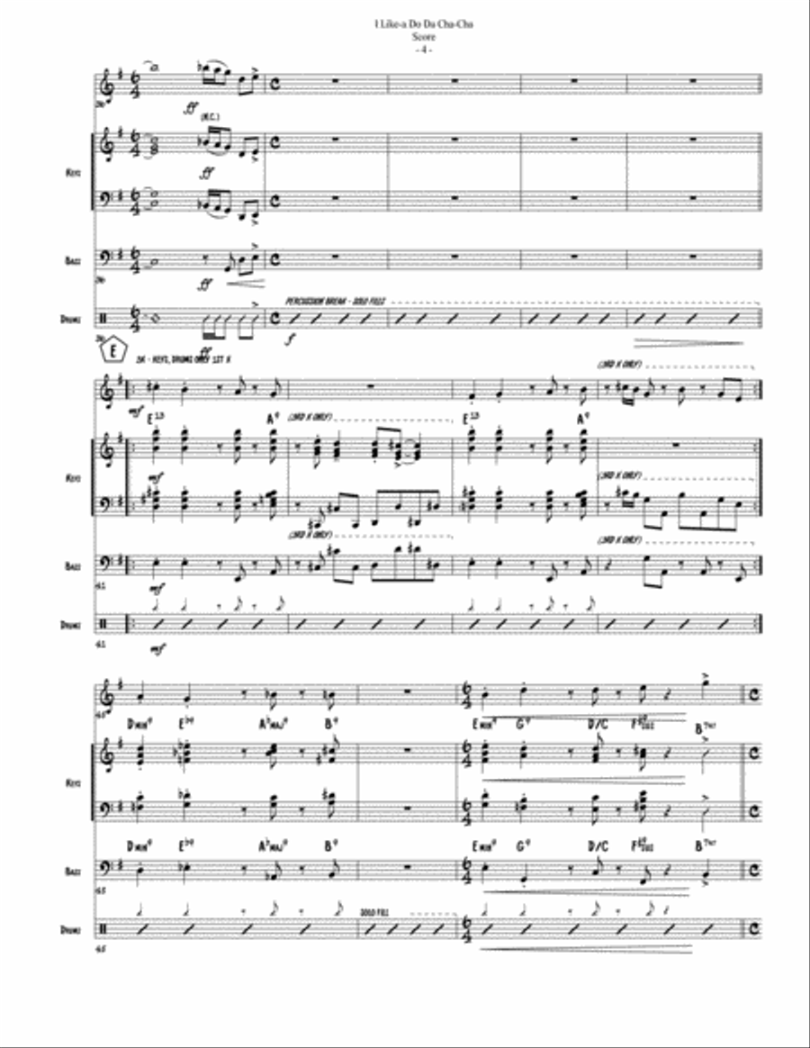 I Like-a Do Da Cha-Cha I Like-a Do Da Cha-Cha Jazz Ensemble scores gallery preview page 5