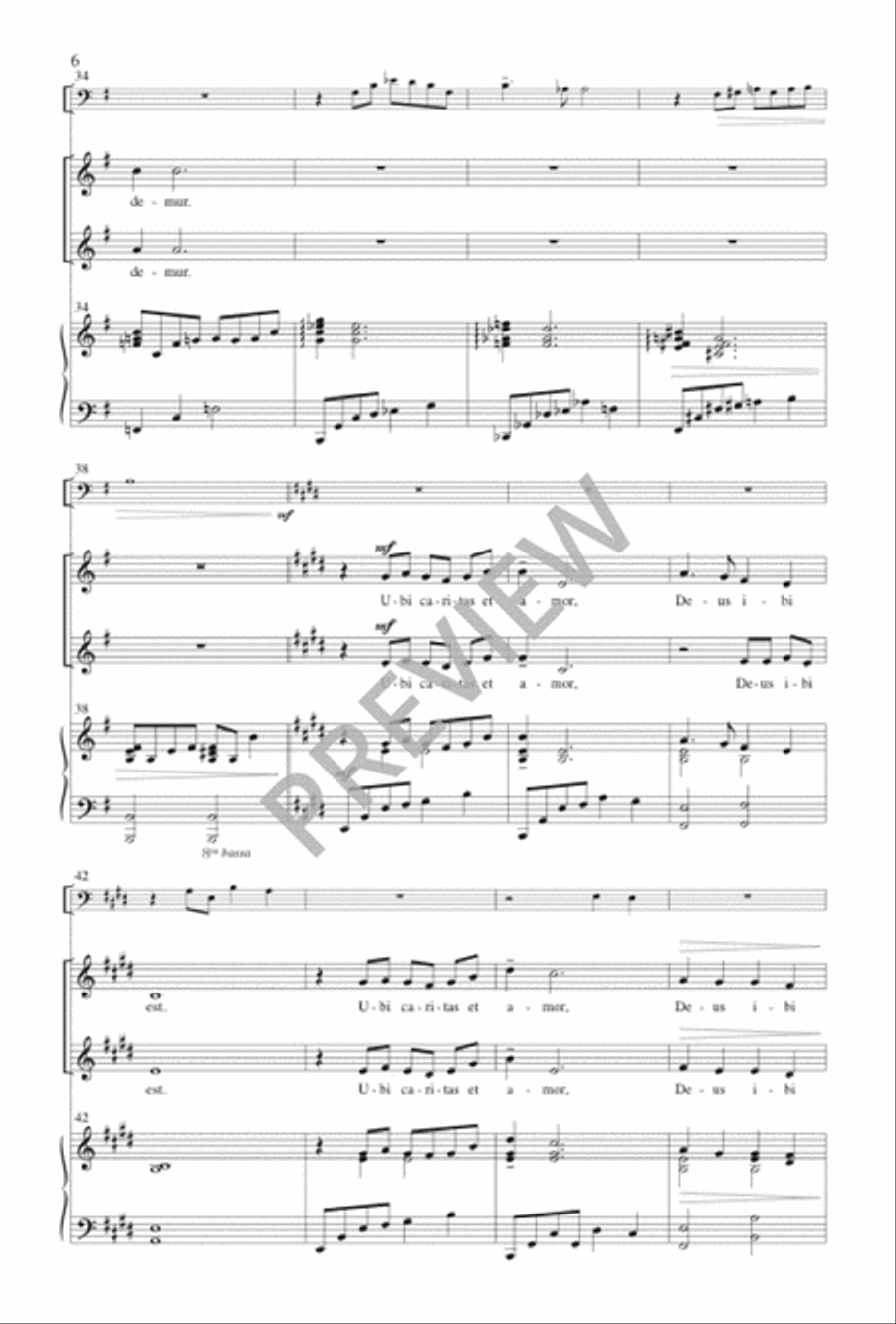 Ubi caritas 2-Part scores gallery preview page 7