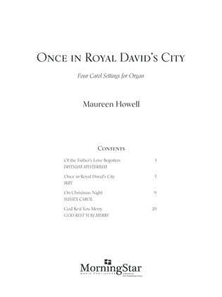 Book cover for Once in Royal David's City: Four Carol Settings for Organ (Downloadable)