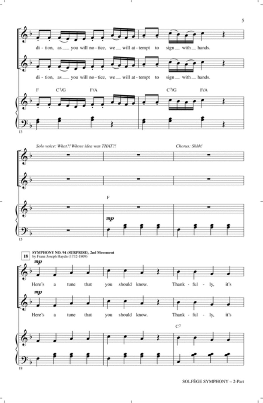 Solfege Symphony Solfege Symphony 2-Part scores gallery preview page 3