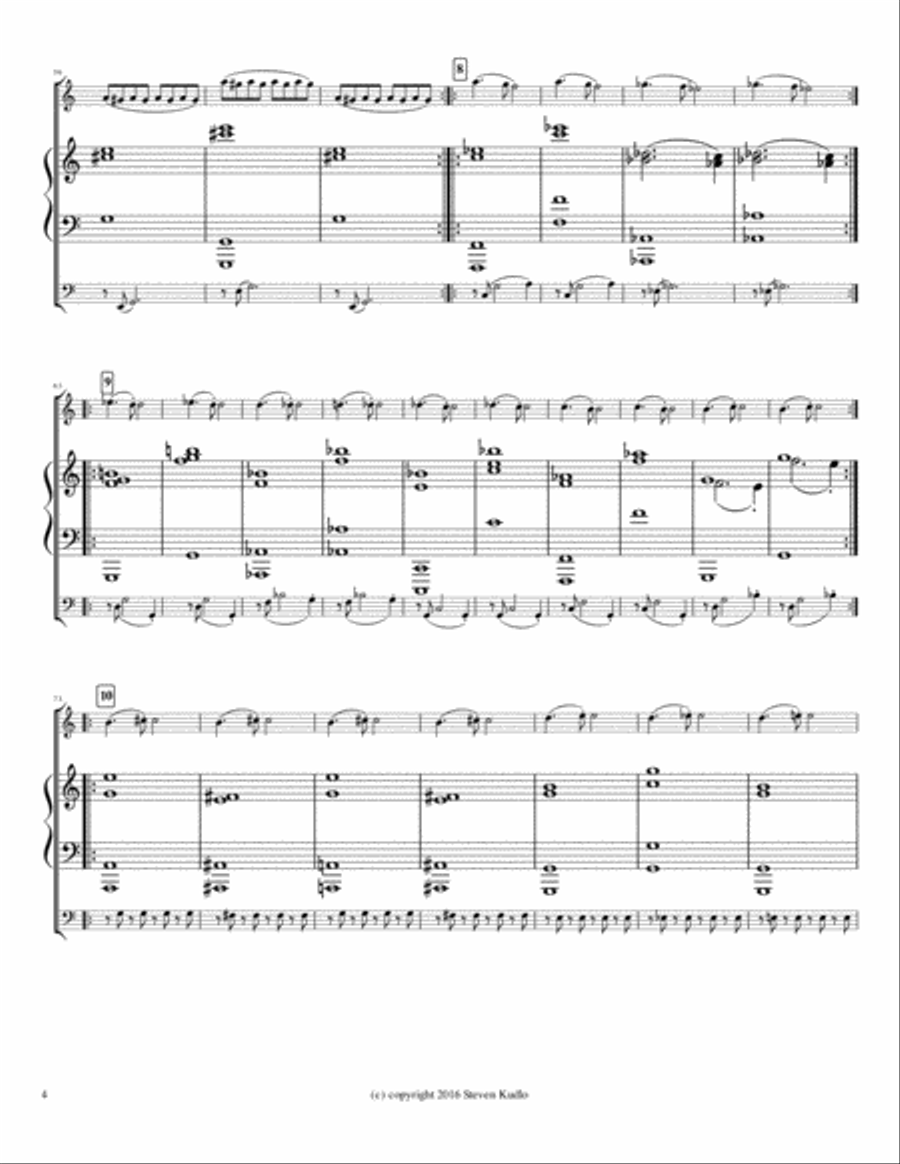 Minimalist Piece No. 41 for Piano Trio Piano Trio scores gallery preview page 4