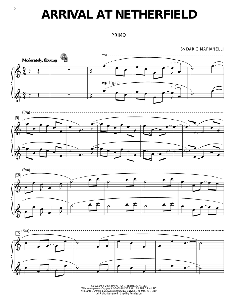 Arrival At Netherfield (from Pride And Prejudice) (arr. Carol Klose) Piano Duet scores gallery preview page 2