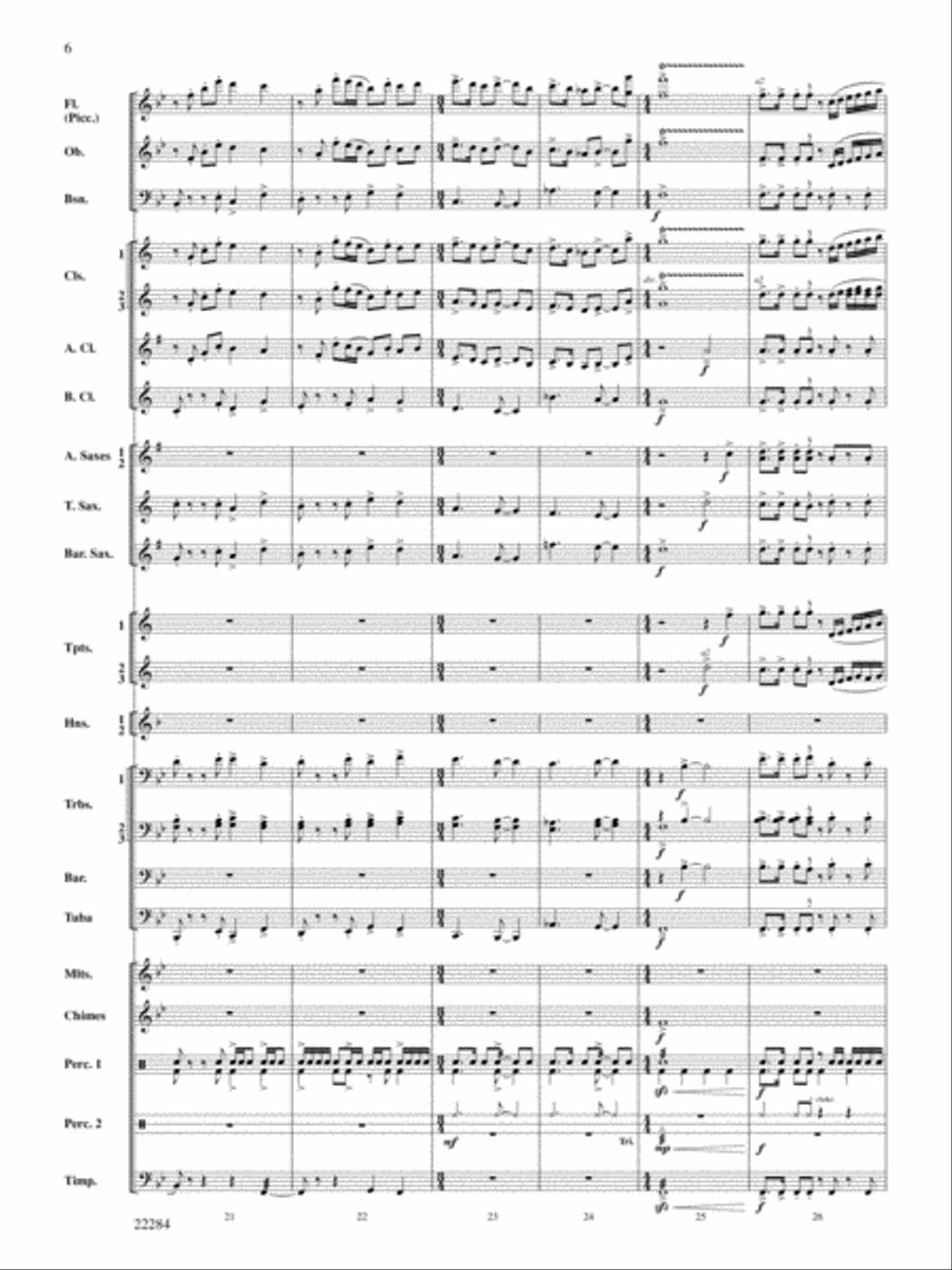 We Shall Lift Lamps of Courage: Score Concert Band scores gallery preview page 6