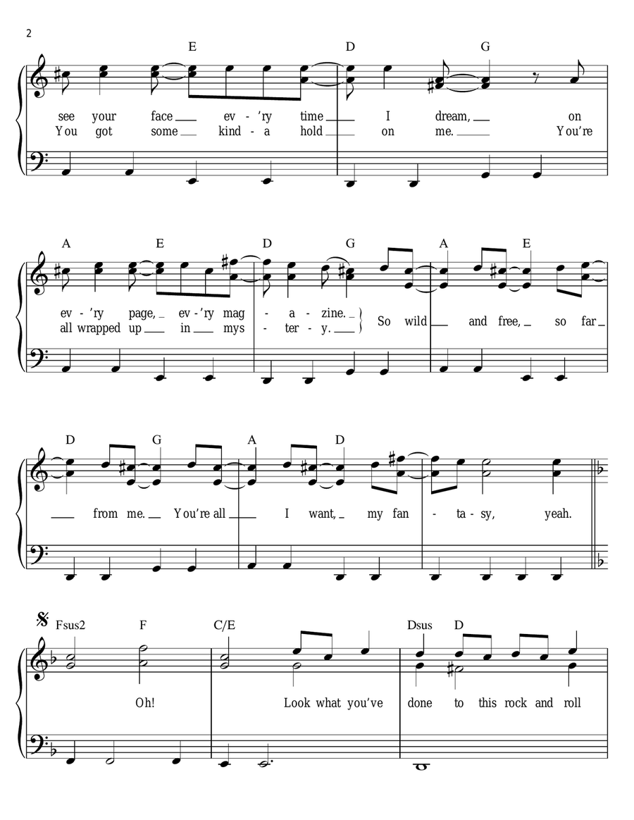 Photograph Photograph Easy Piano scores gallery preview page 2