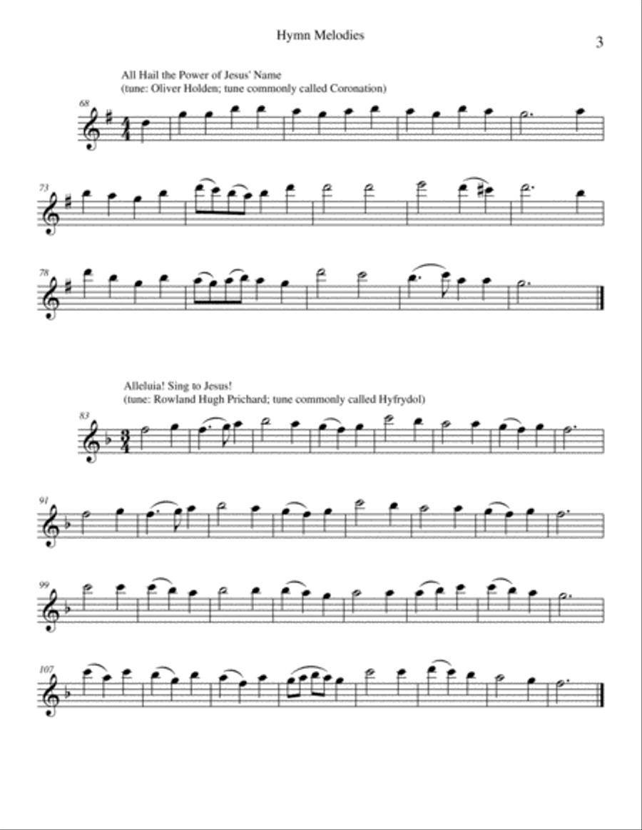 Hymn Melodies Flute Solo scores gallery preview page 4