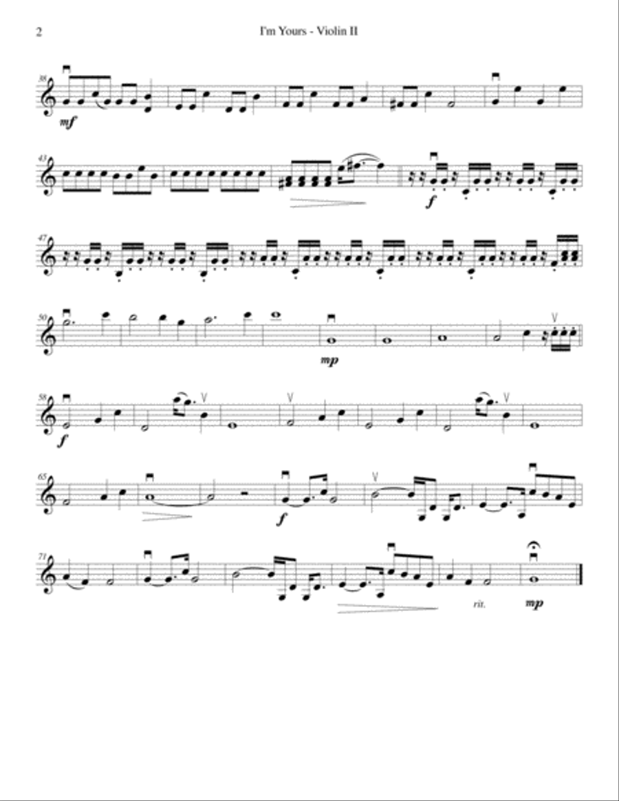 I'm Yours String Quartet scores gallery preview page 4