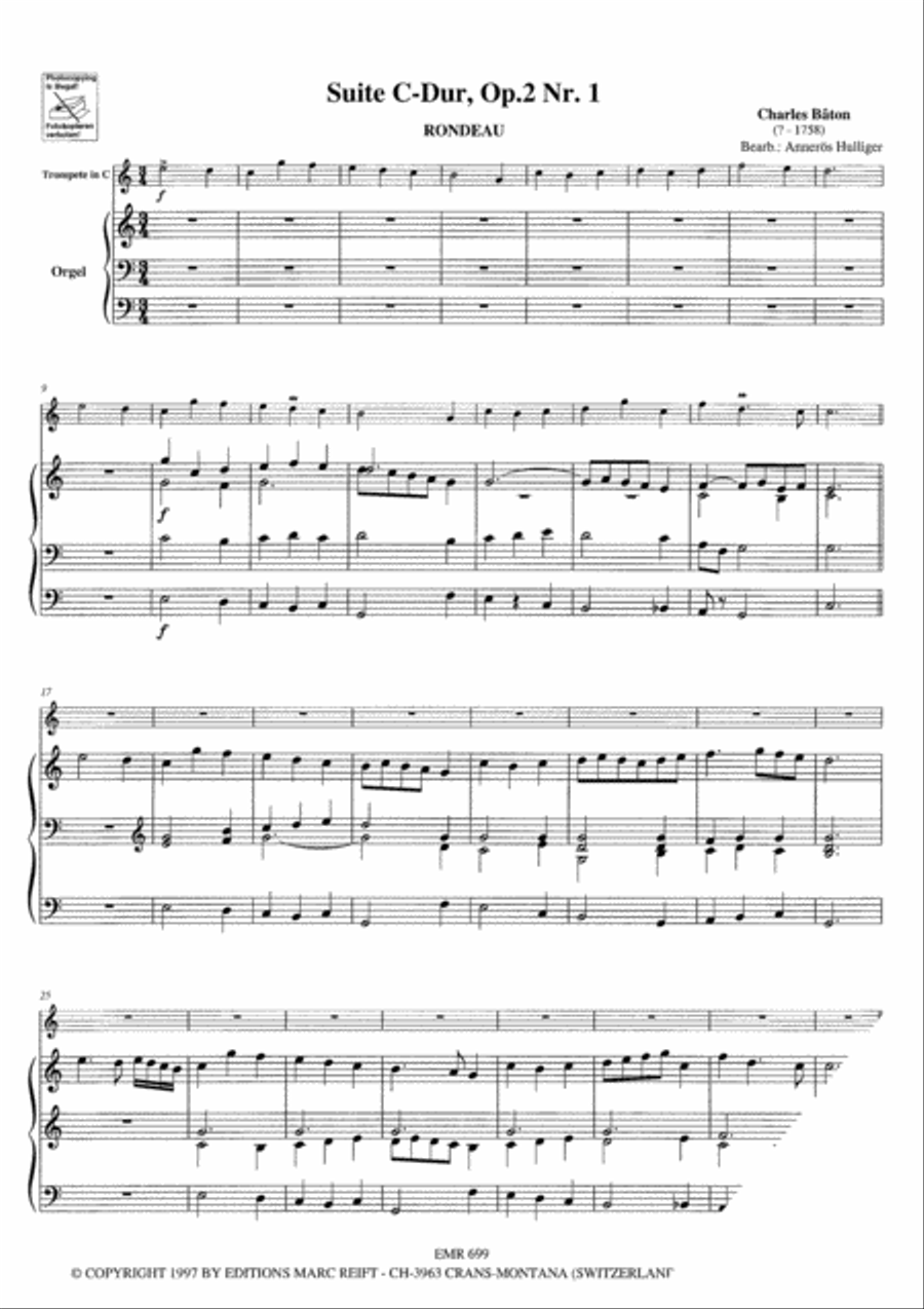 Suite C-Dur Op. 2 No. 1 Piccolo Trumpet scores gallery preview page 4