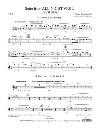 Suite from All-Night Vigil (Vespers) - Flute 2