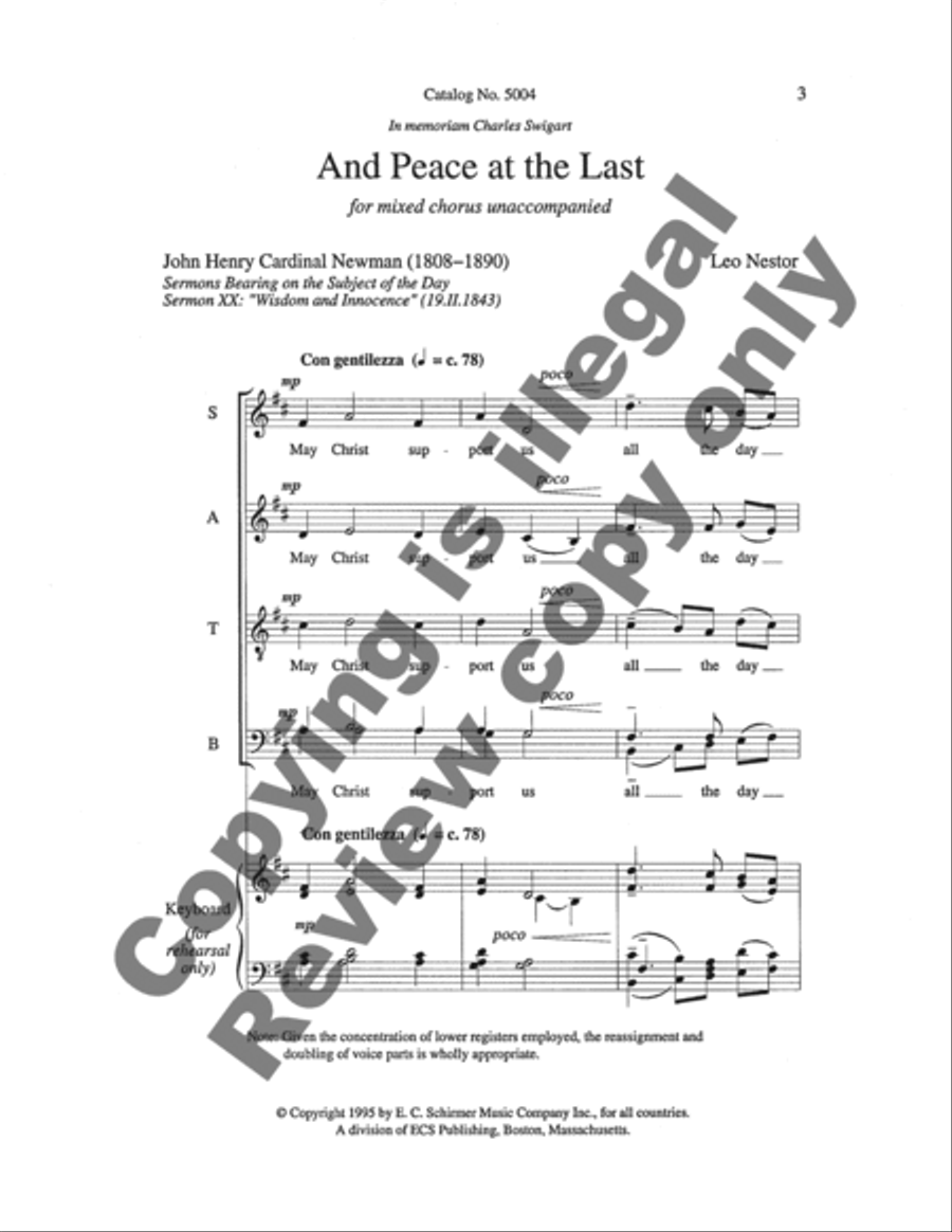 And Peace at the Last 4-Part scores gallery preview page 2