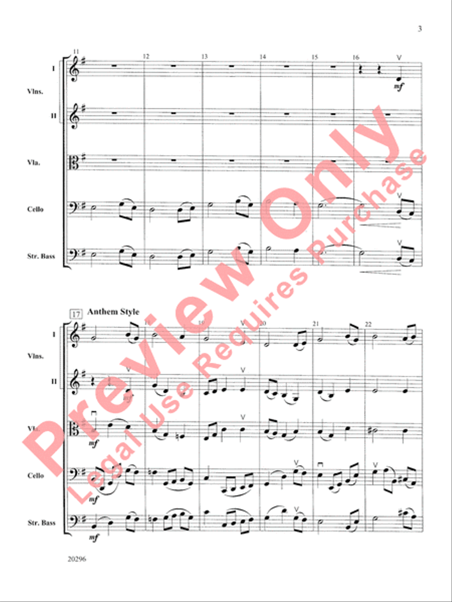 Fantasy on Amazing Grace String Orchestra scores gallery preview page 4