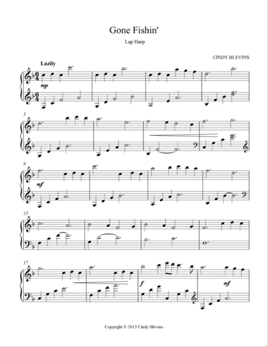 Gone Fishin', original solo for Lap Harp (from 