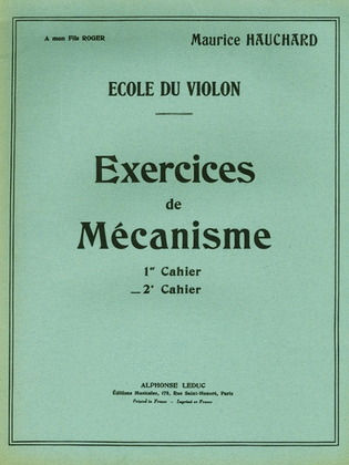 Exercices De Mecanisme Vol.2 (violin Solo)