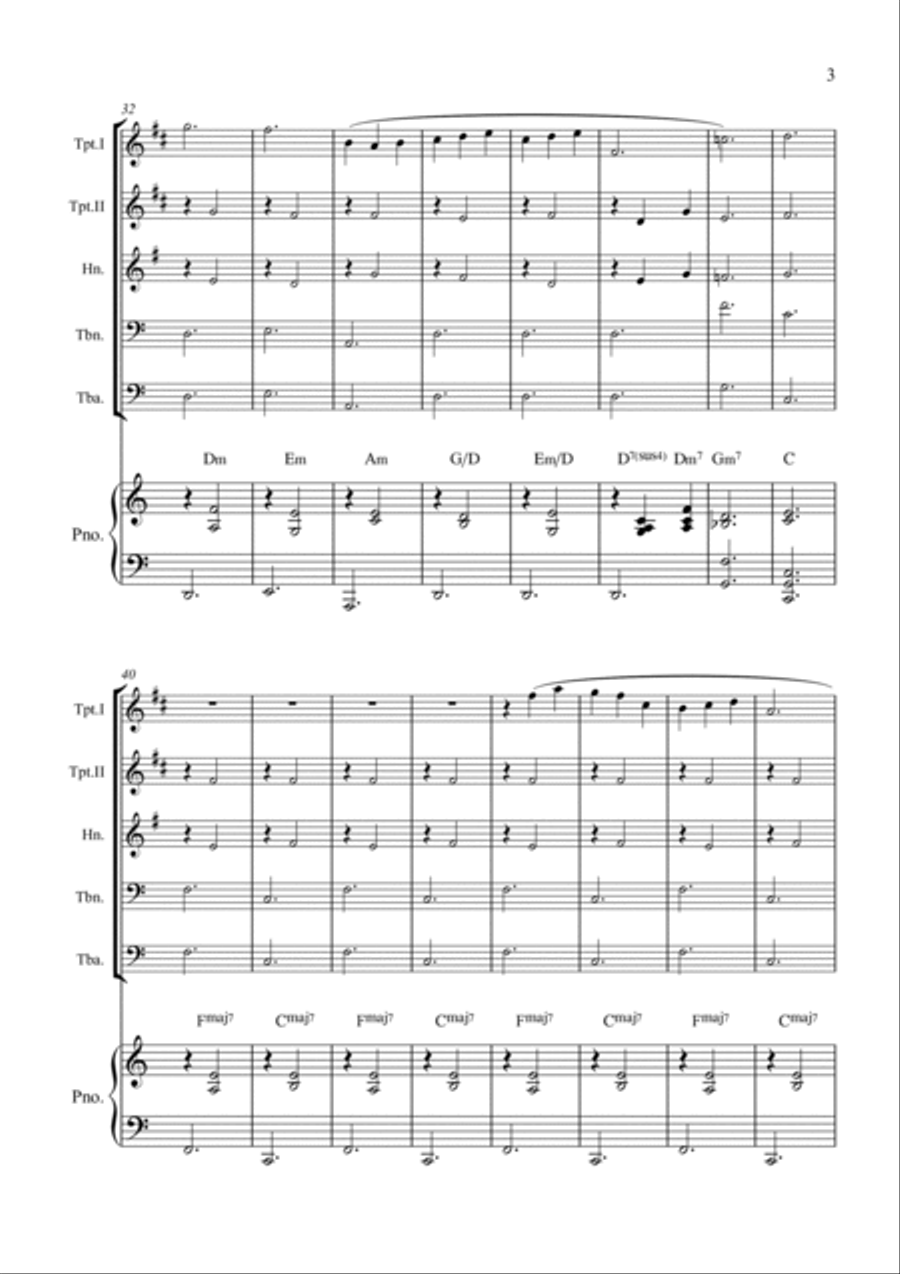 Gymnopédie No. 1 Brass Quintet scores gallery preview page 3