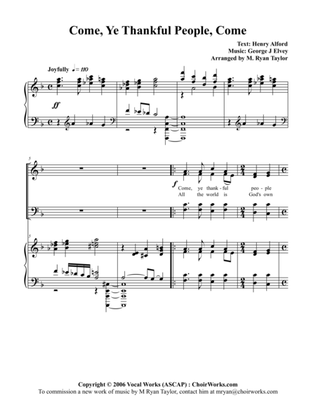 Come, Ye Thankful People Come : SATB and Piano