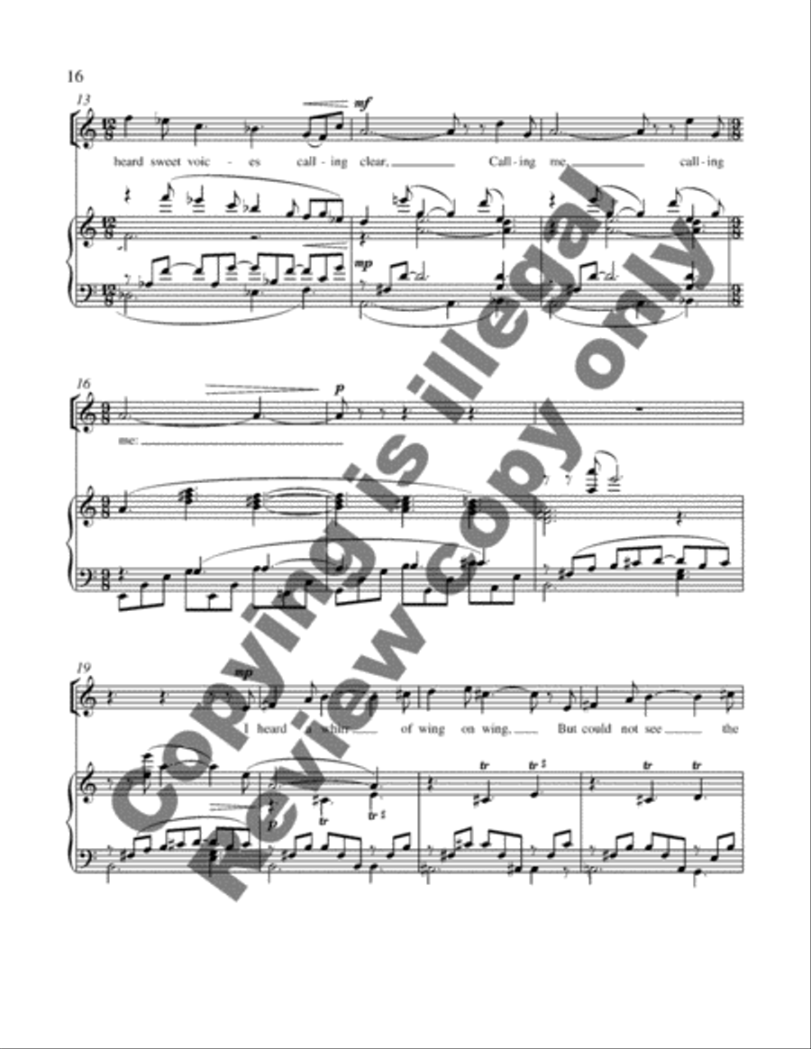 Three Poems of Christina Rossetti Mezzo-Soprano Voice scores gallery preview page 14