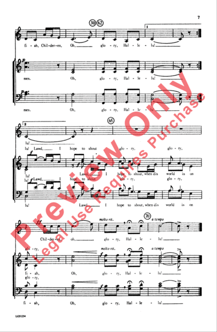 Two Negro Spirituals 4-Part scores gallery preview page 6