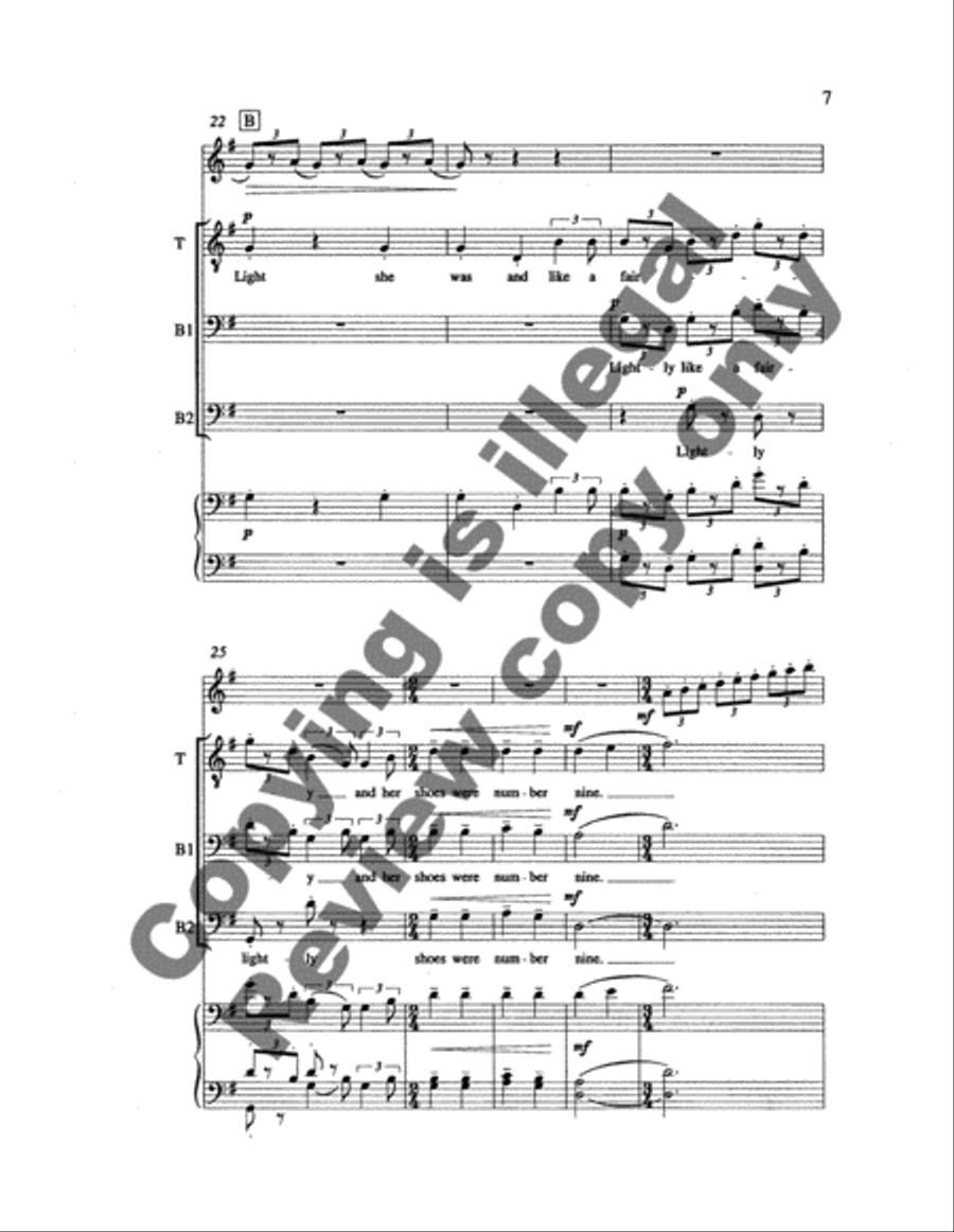 American Ballads: 4. Clementine TTBB scores gallery preview page 7