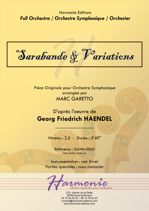 Sarabande & Variations - Georg Friedrich Haendel - Barry Lyndon Soundtrack for Full Orchestra (or St