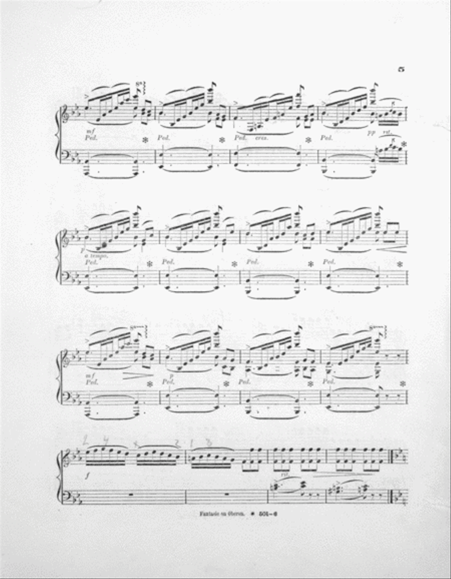 Mermaids' Song from Oberon Transcription Piano Solo scores gallery preview page 4