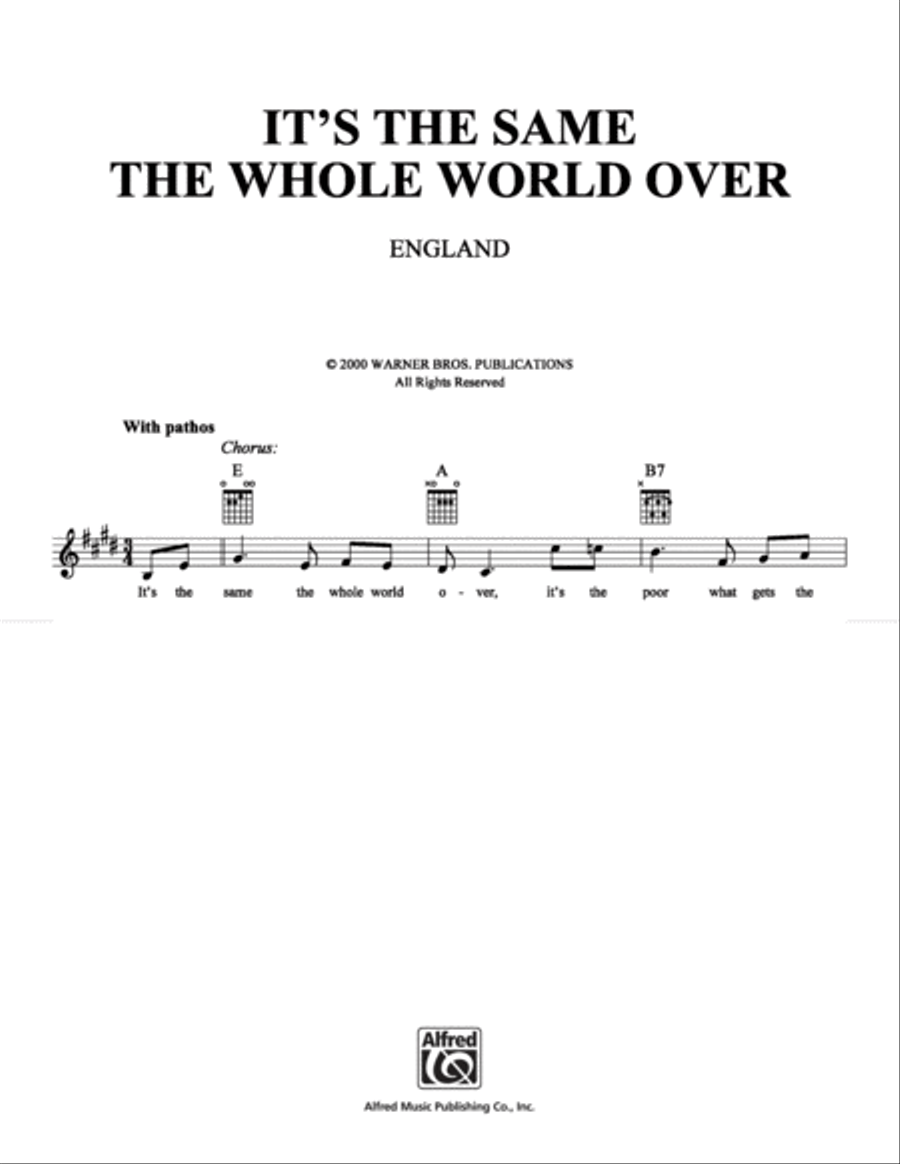 It's the Same the Whole World Over School and Community scores gallery preview page 1