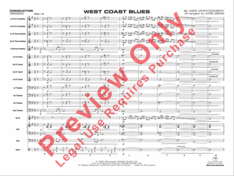 West Coast Blues West Coast Blues Jazz Ensemble scores gallery preview page 24