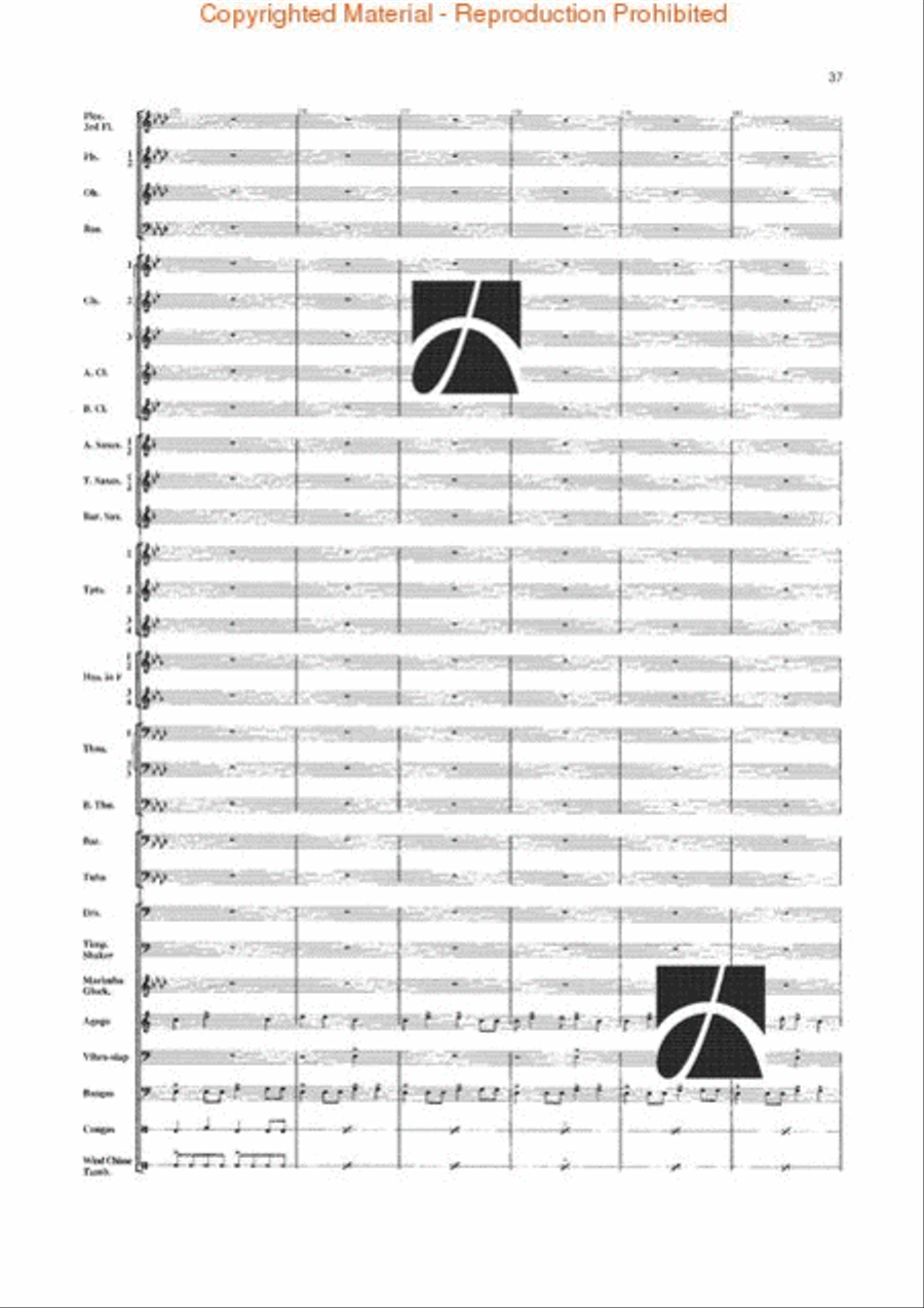 Jungle Fantasy Concert Band scores gallery preview page 34