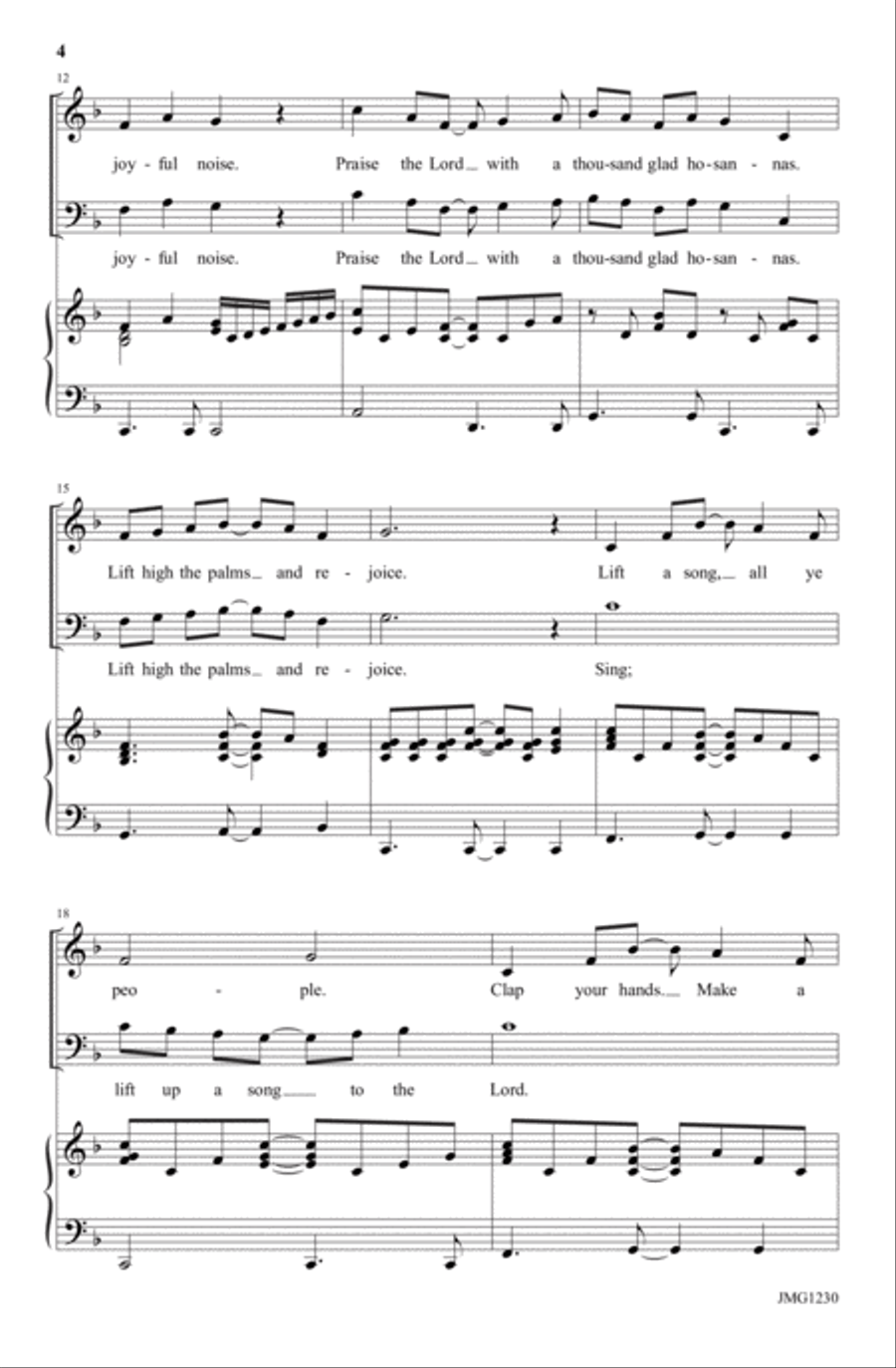 Lift High the Palms! Lift High the Palms! Choir scores gallery preview page 4