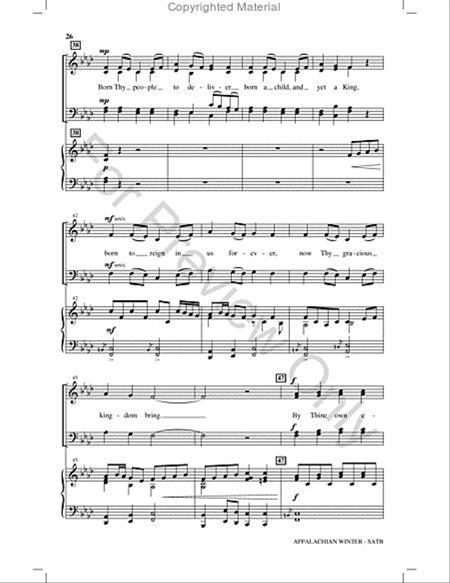 Appalachian Winter Choir scores gallery preview page 25
