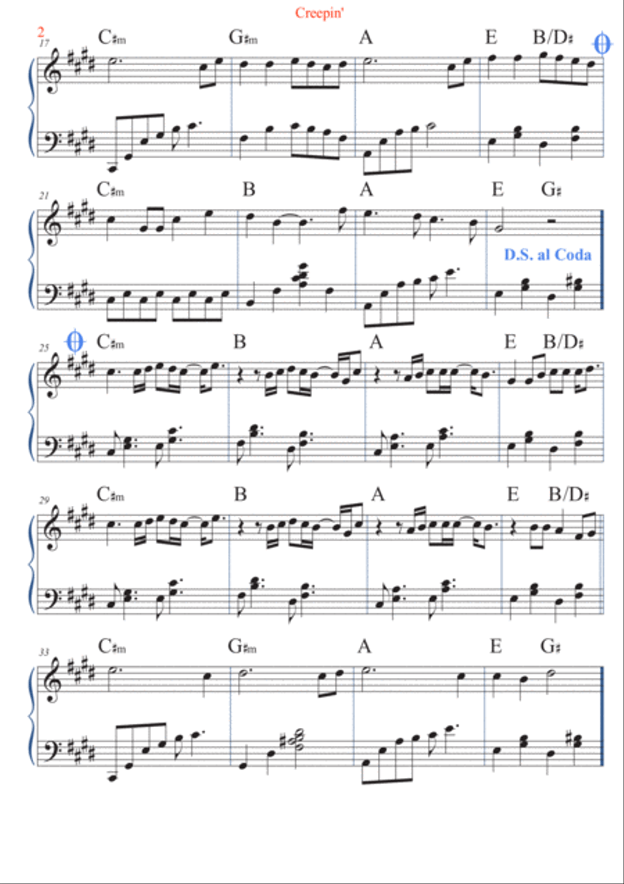 Creepin' Easy Piano scores gallery preview page 2