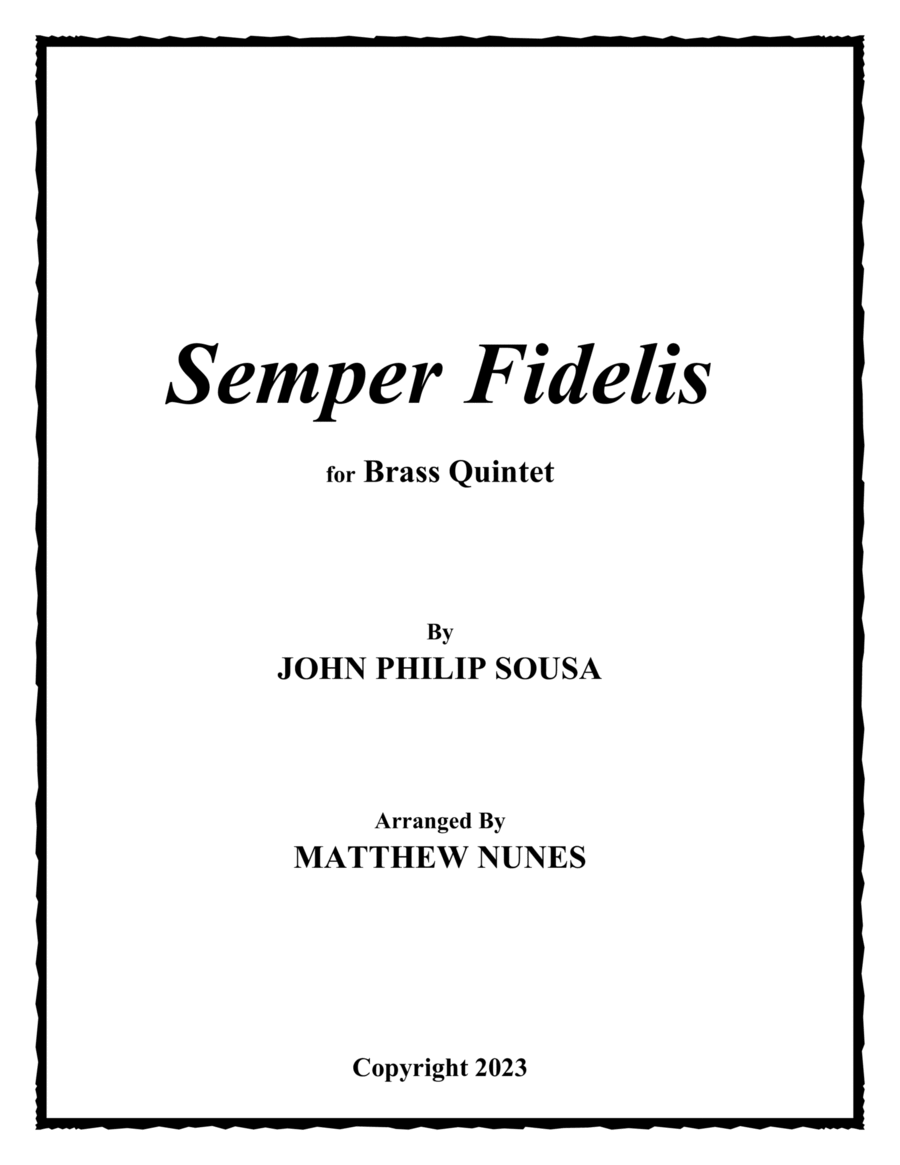 Semper Fidelis Brass Quintet scores gallery preview page 1