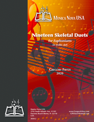 Nineteen Skeletal Duets for Euphoniums (in treble clef)