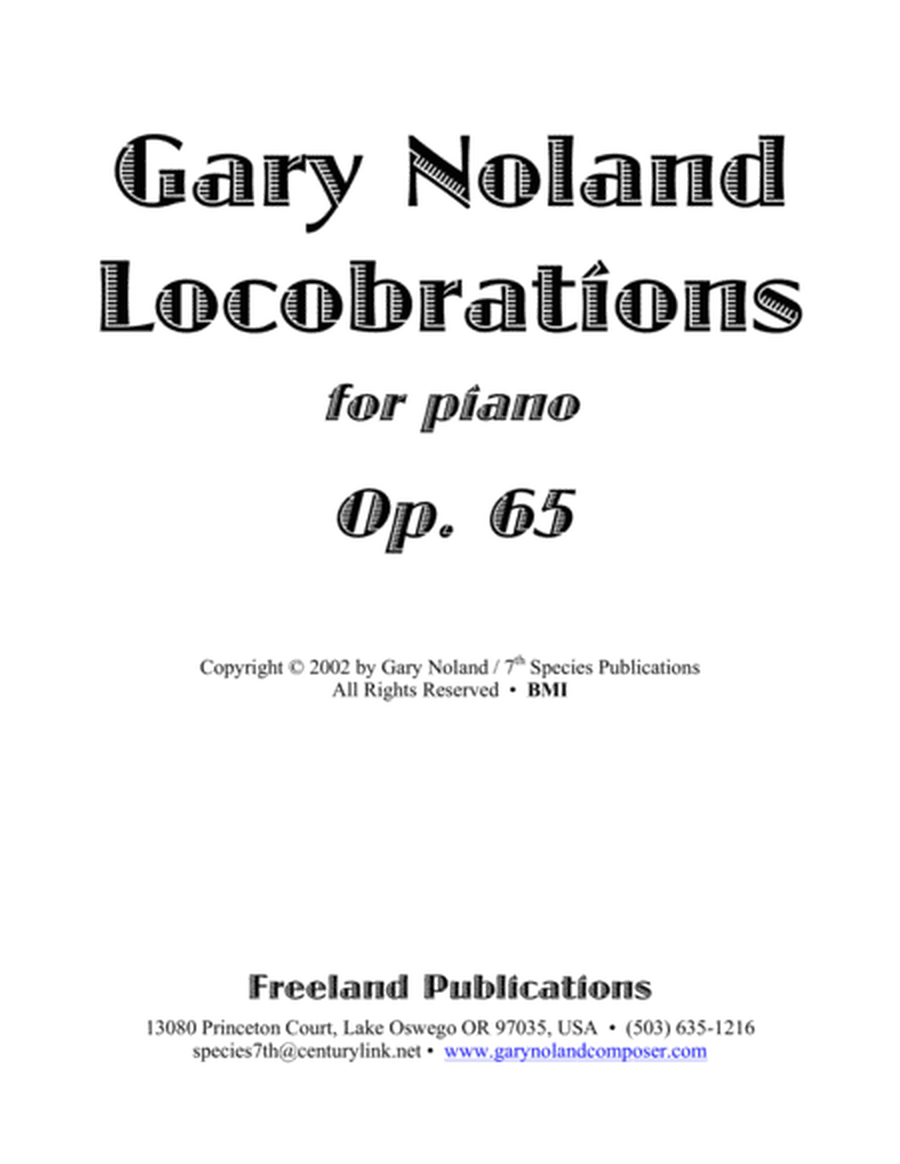 "Locobrations" for piano Op. 65