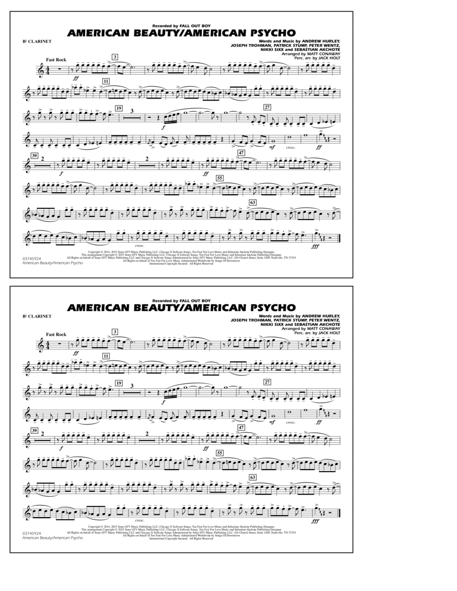 American Beauty/American Psycho - Bb Clarinet