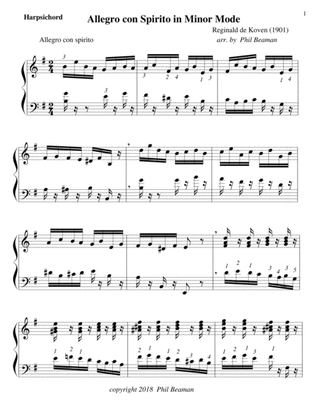 Allegro con Spirito in Minor Mode - harpsichord