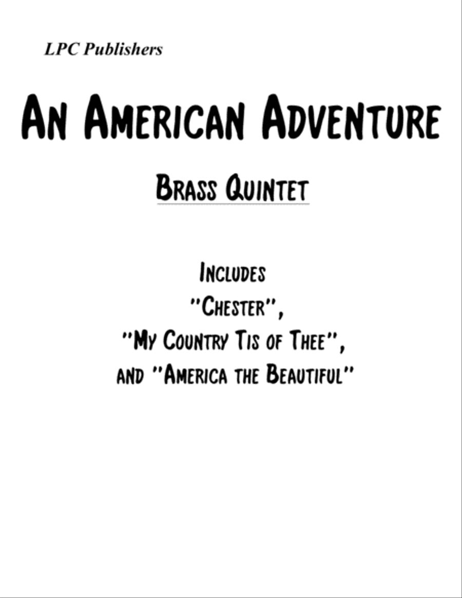 An American Adventure for Brass Quintet Brass Quintet scores gallery preview page 1