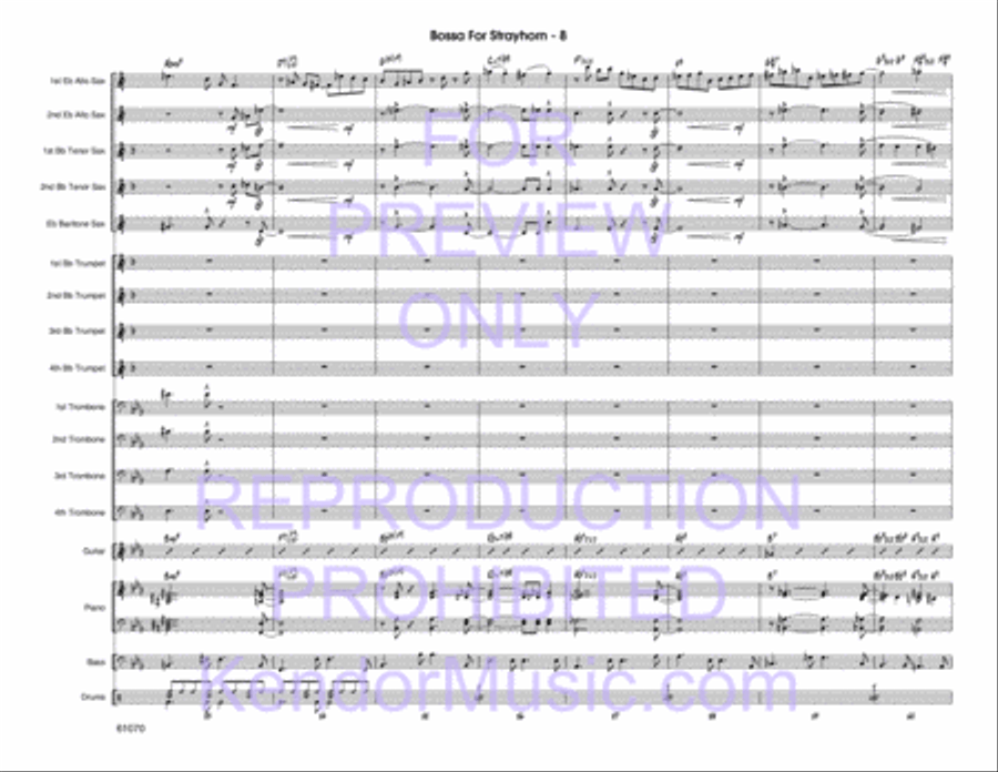 Bossa For Strayhorn Jazz Ensemble scores gallery preview page 9