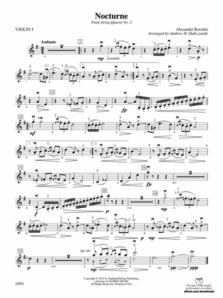 Book cover for Nocturne (from String Quartet No. 2): 1st Violin