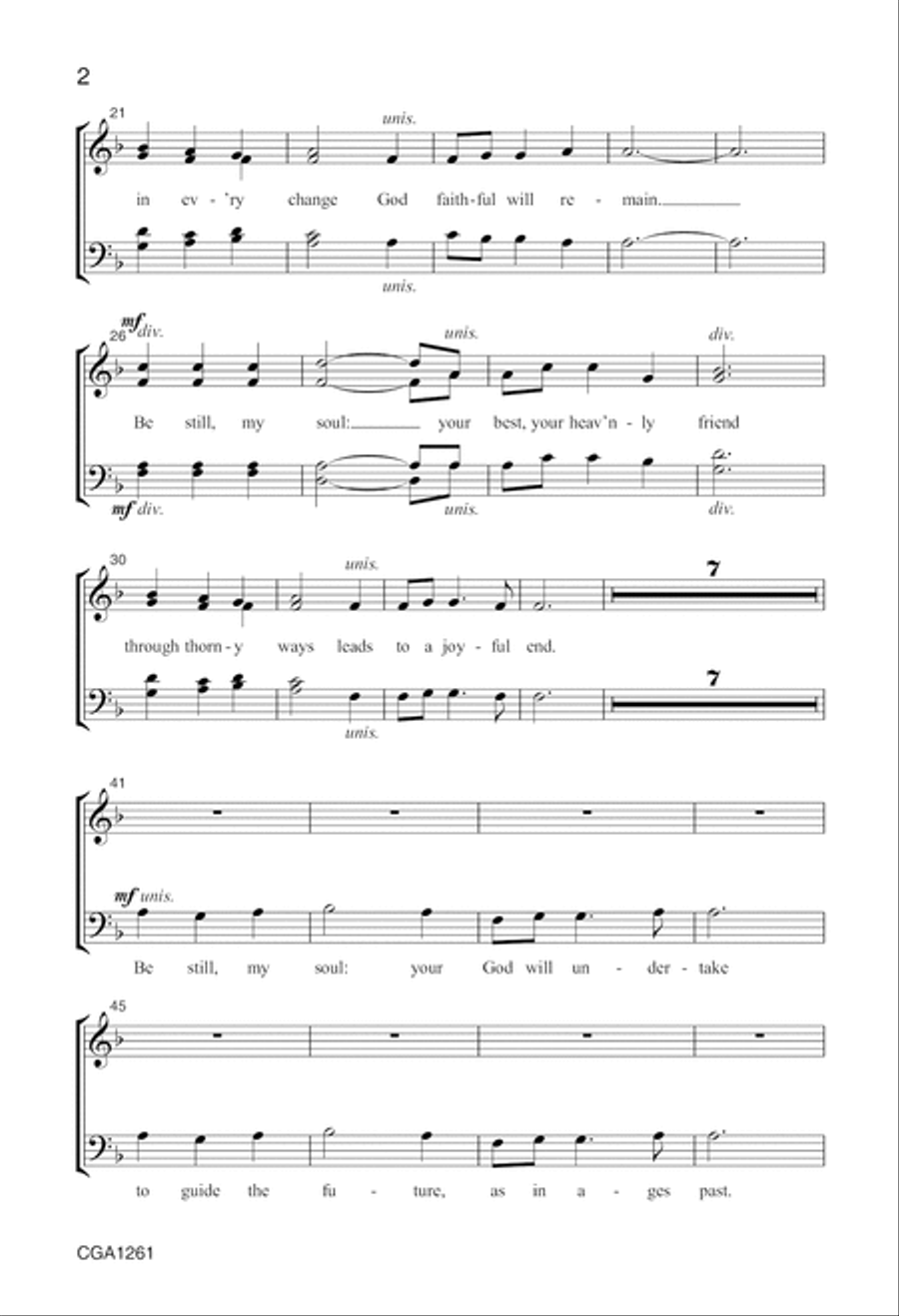 Be Still, My Soul - Choral Score SSA scores gallery preview page 2