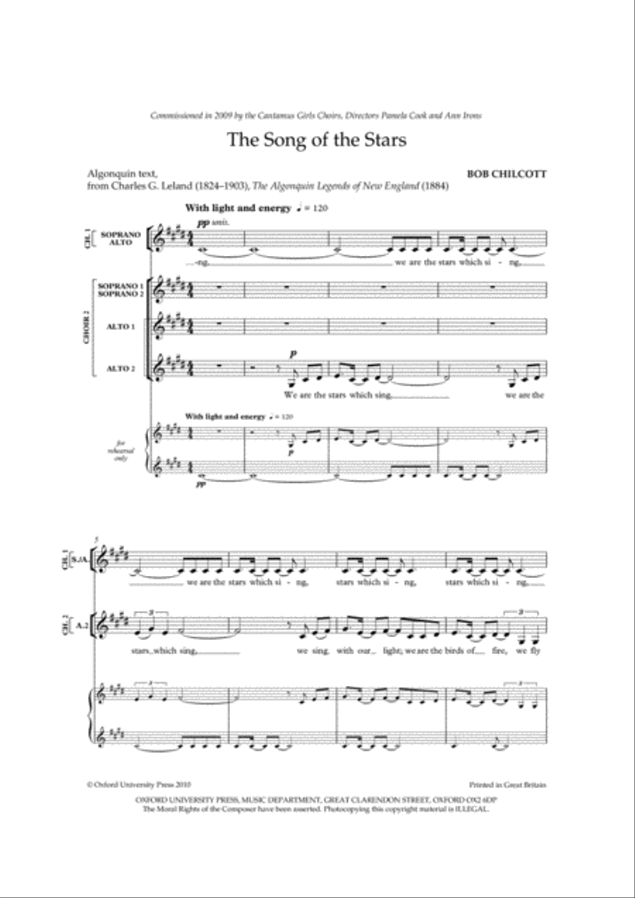 The Song of the Stars The Song of the Stars SSAA scores gallery preview page 2