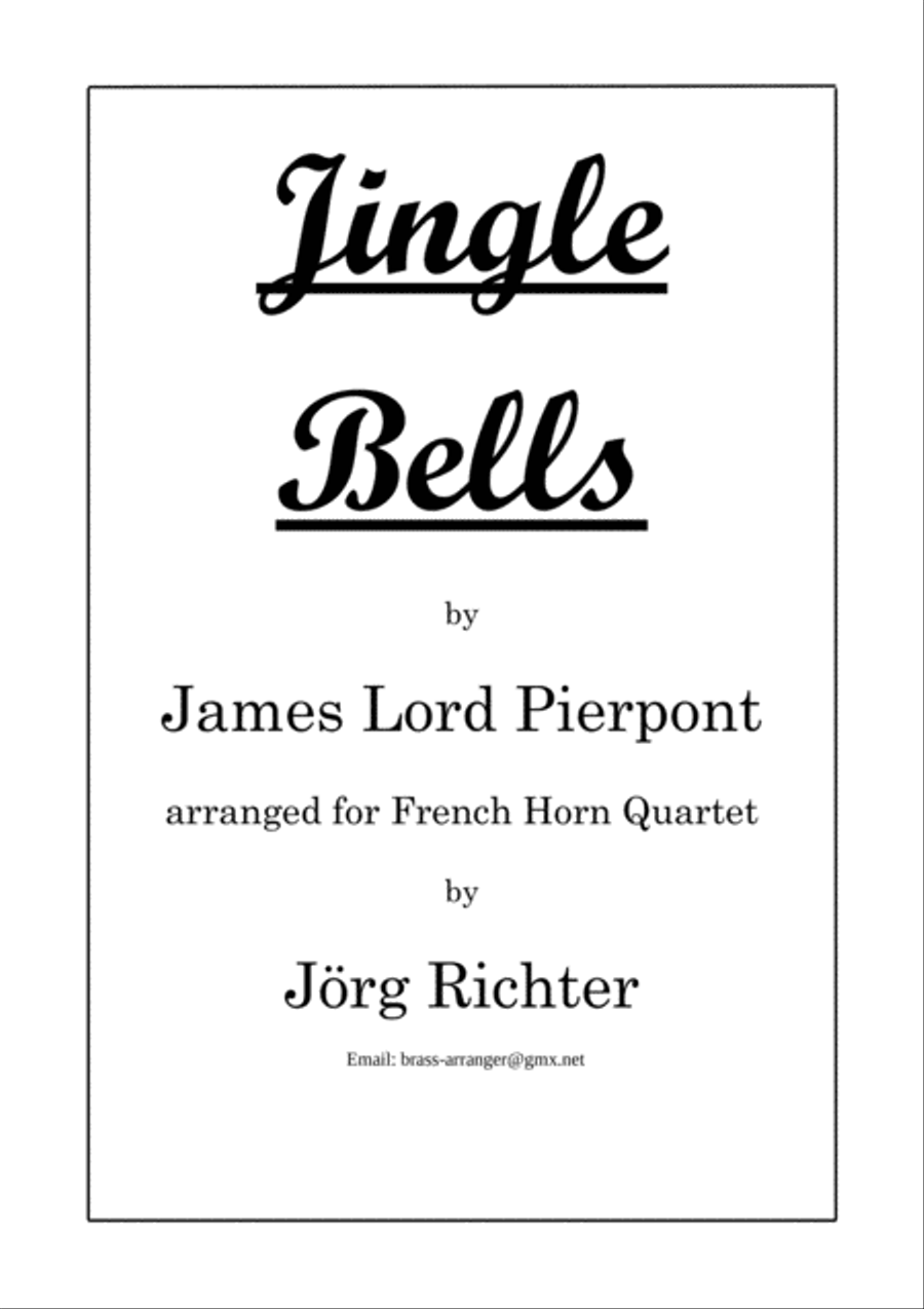 Jingle Bells for French Horn Quartet Brass Quartet scores gallery preview page 1