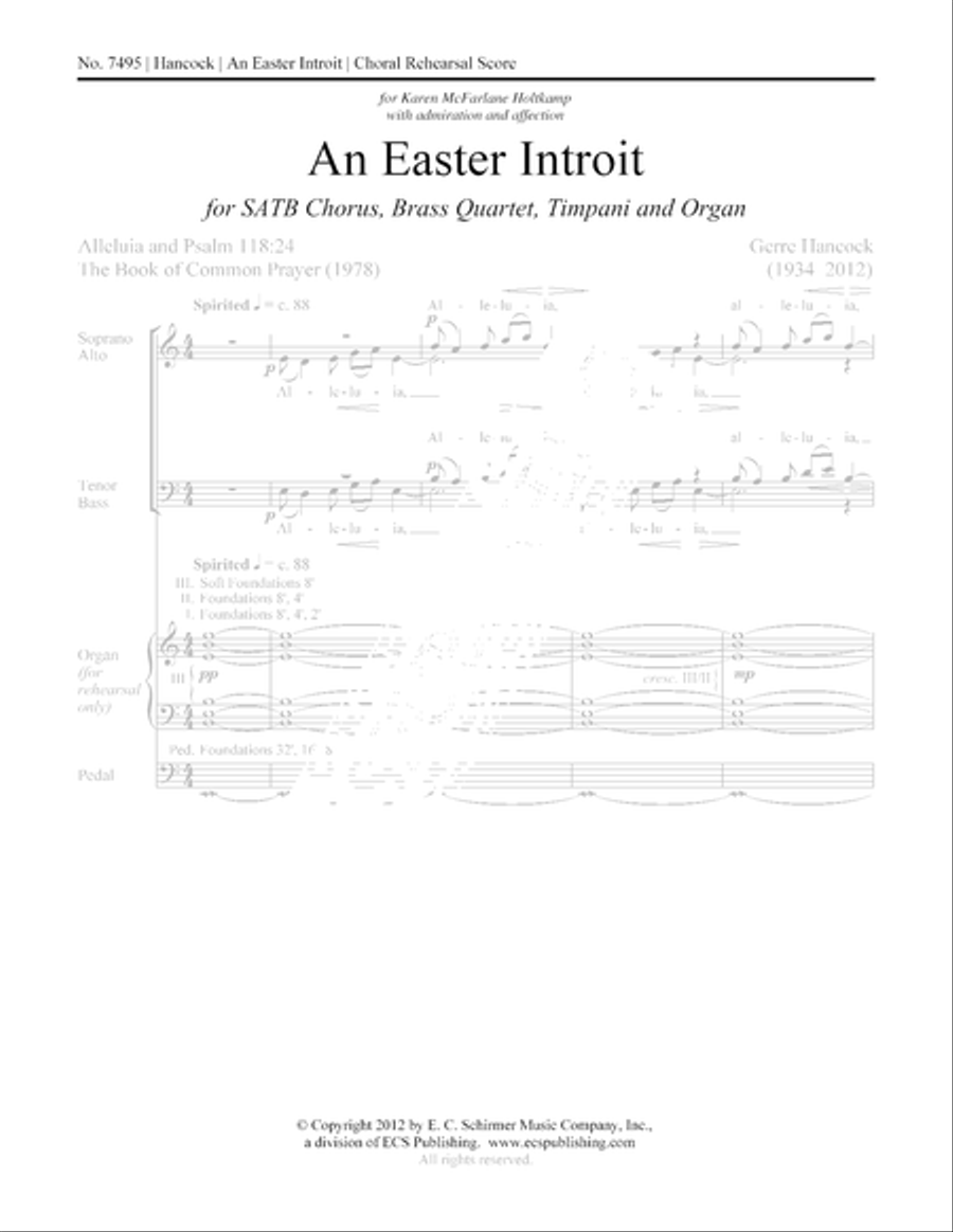 An Easter Introit An Easter Introit 4-Part scores gallery preview page 10