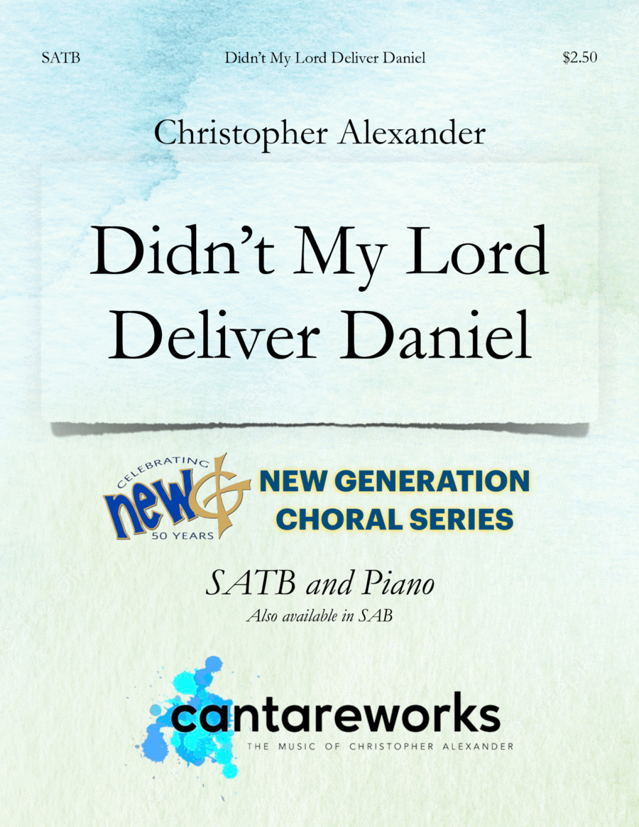 Didn't My Lord Deliver Daniel (SATB) 4-Part scores gallery preview page 1