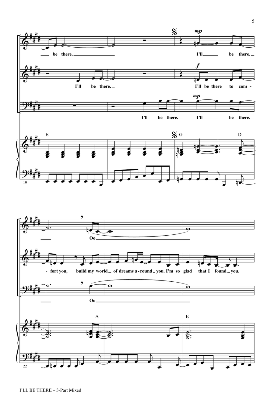 I'll Be There (arr. Audrey Snyder) 3-Part scores gallery preview page 3