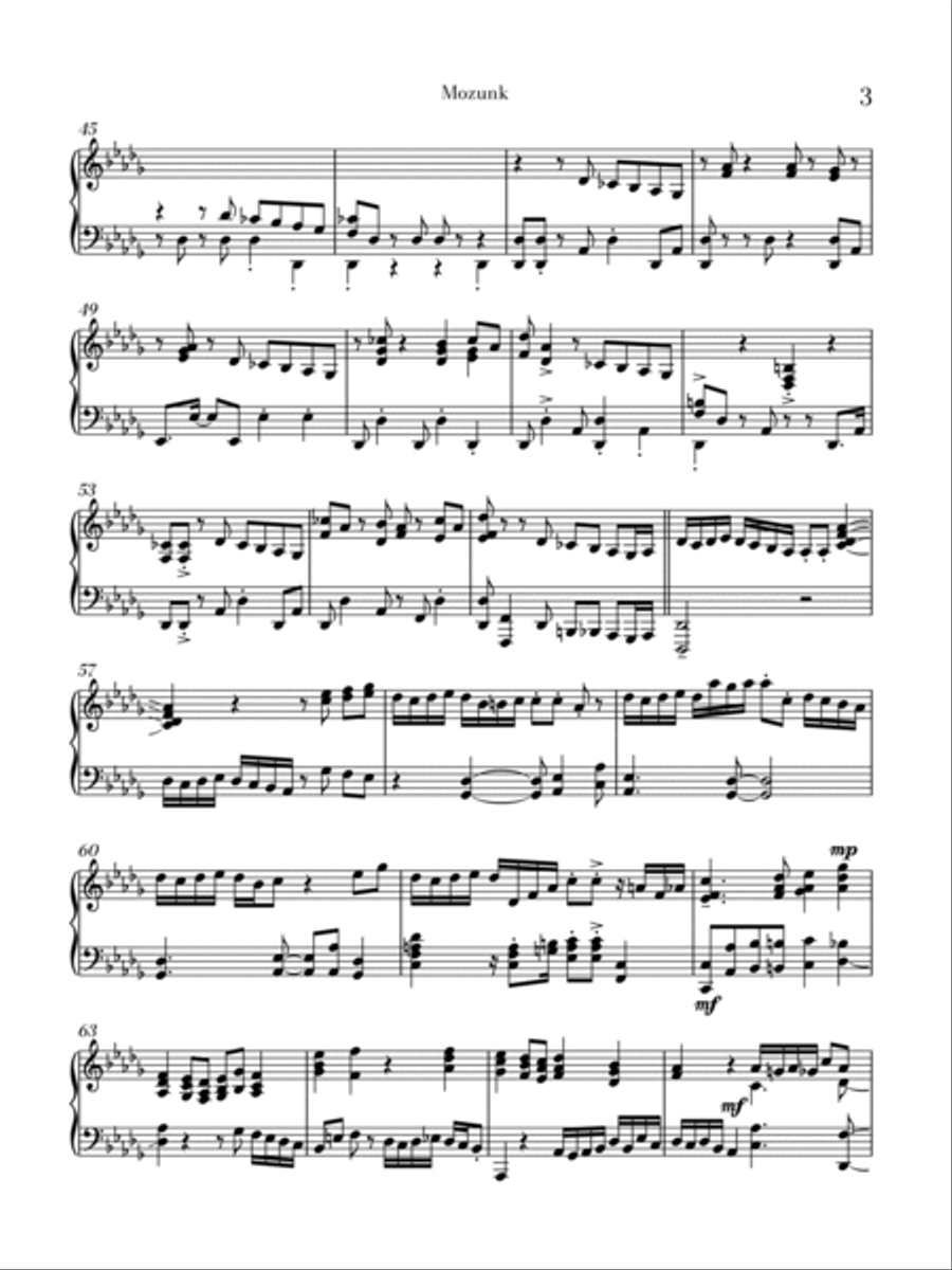Mozunk Piano Solo scores gallery preview page 3