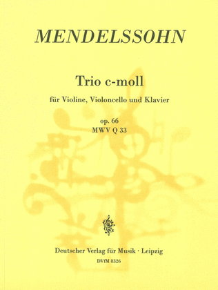 Book cover for Piano Trio in C minor Op. 66 MWV Q 33