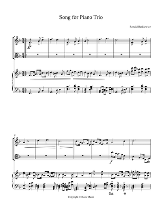 Song for Piano Trio